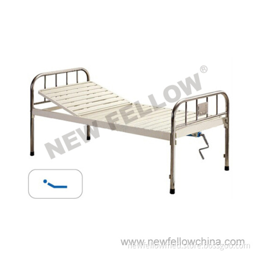 Medical Hospital Bed, Stainless Steel Head/Foot Board, No Guardrail, No Caster (NF-M108)